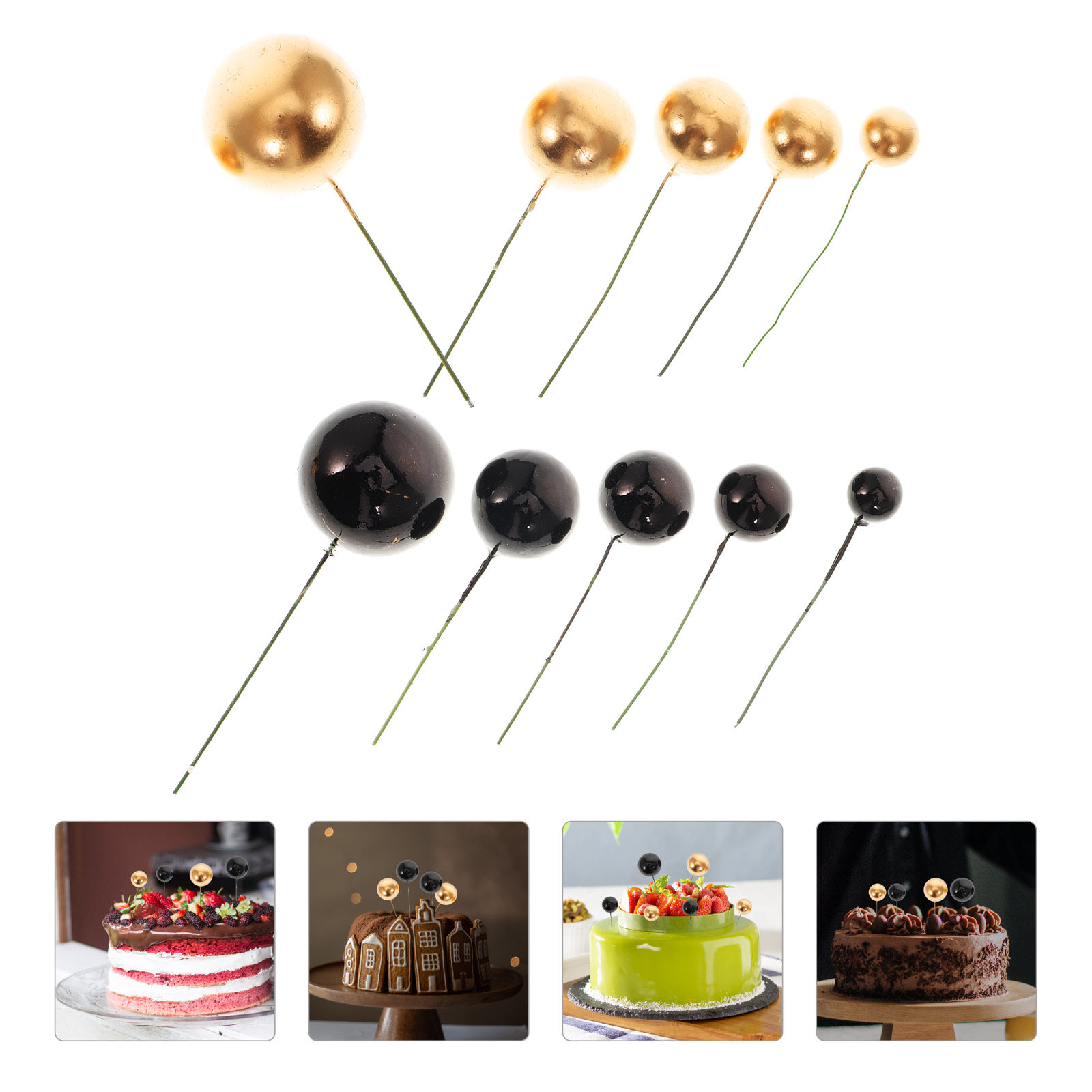 Wedding Decoration Supply - 60개입 프리미엄 케이크 장식 용품 컵케이크