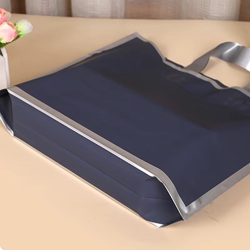 Wedding Party Supply Store - 50개입 무광 핸드 쇼핑백, 은색 테두리