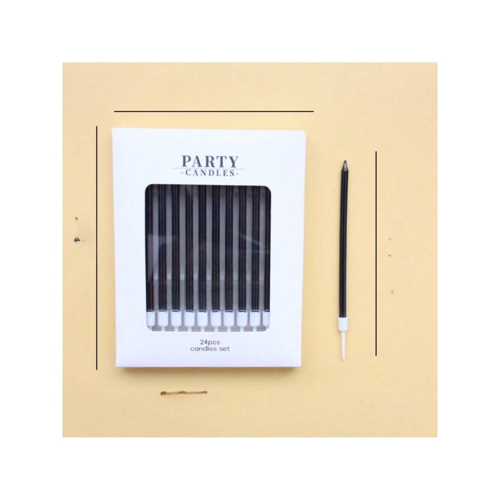 Unity Candle Set - 24 조각 금속 촛불 긴 녹색