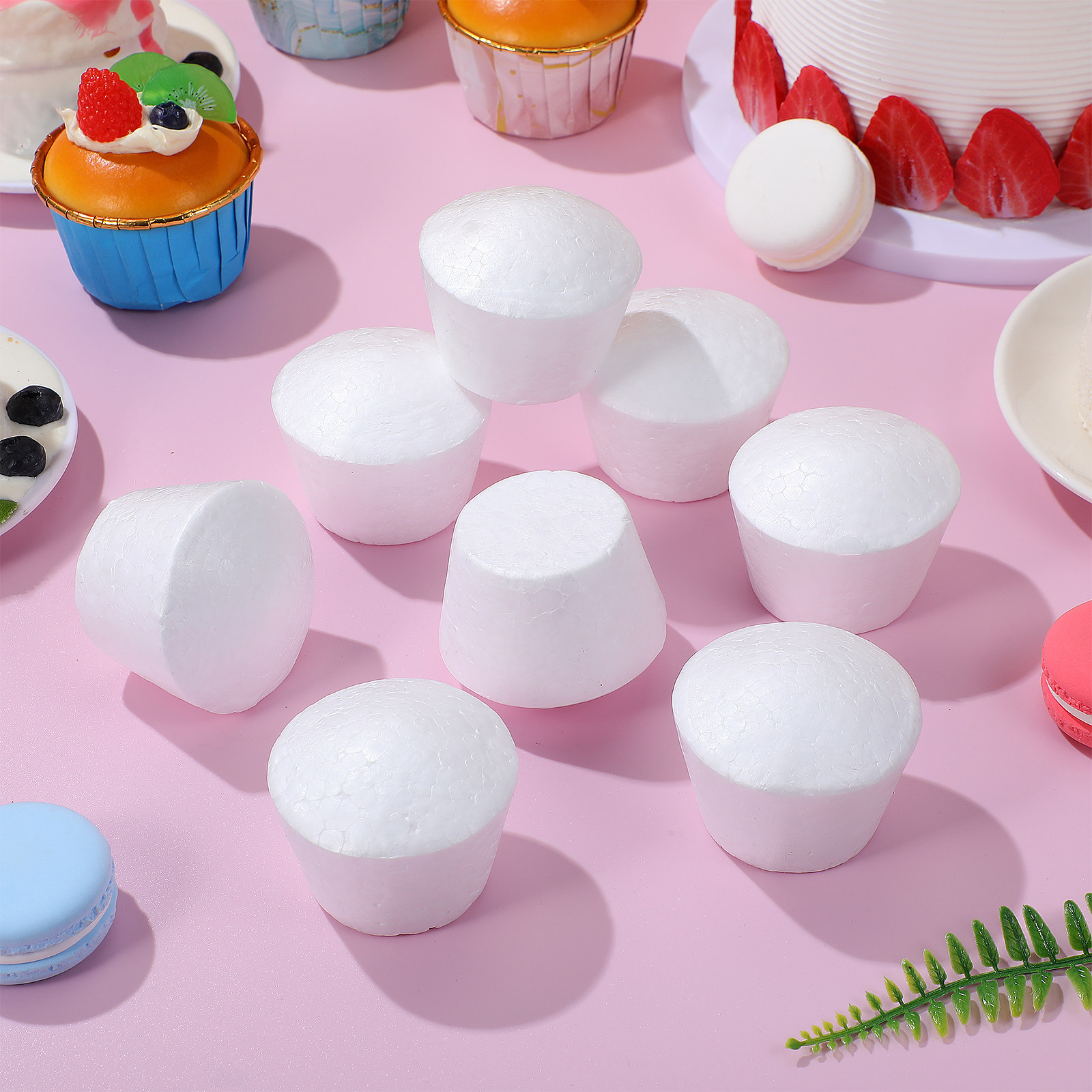20Pcs 케이크 DIY 컵케익 폼 튼튼한 흰색 경량  - Wedding Decoration Supply 리뷰 및 가격