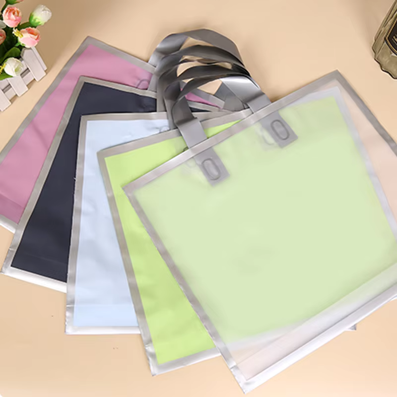 50개입 무광 핸드 쇼핑백, 은색 테두리 선물 가방,  - Wedding Party Supply Store 리뷰 및 가격