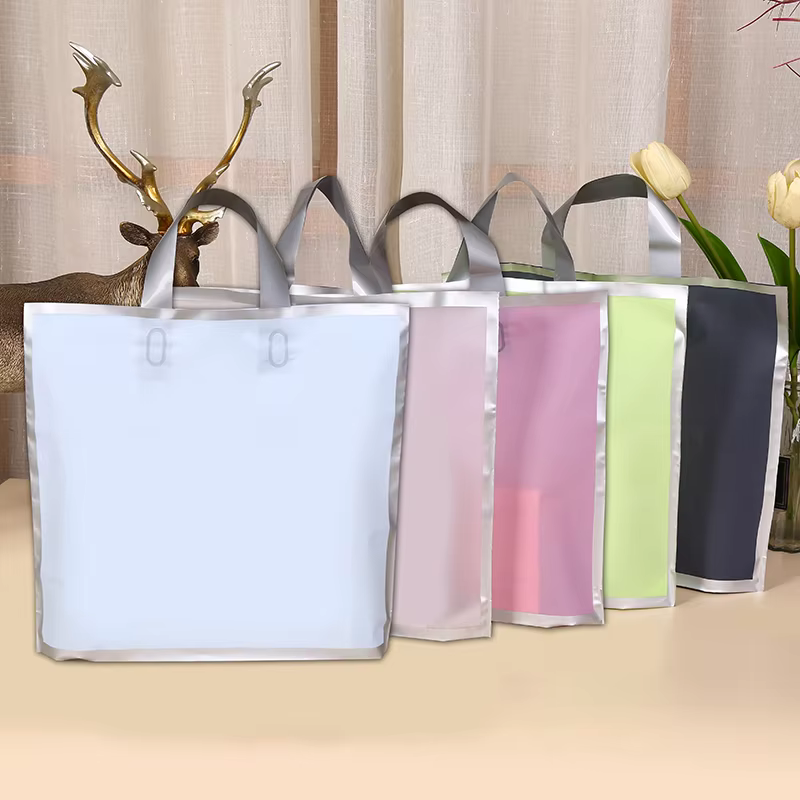 50개입 무광 핸드 쇼핑백, 은색 테두리 선물 가방,  - Wedding Party Supply Store 리뷰 및 가격