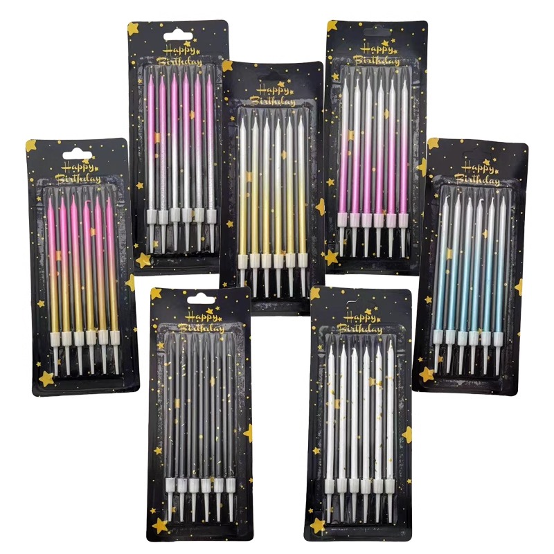 30/50 상자 그라디언트 색상 생일 촛불 케이크 베이 - Wedding Decoration Supply 리뷰 및 가격