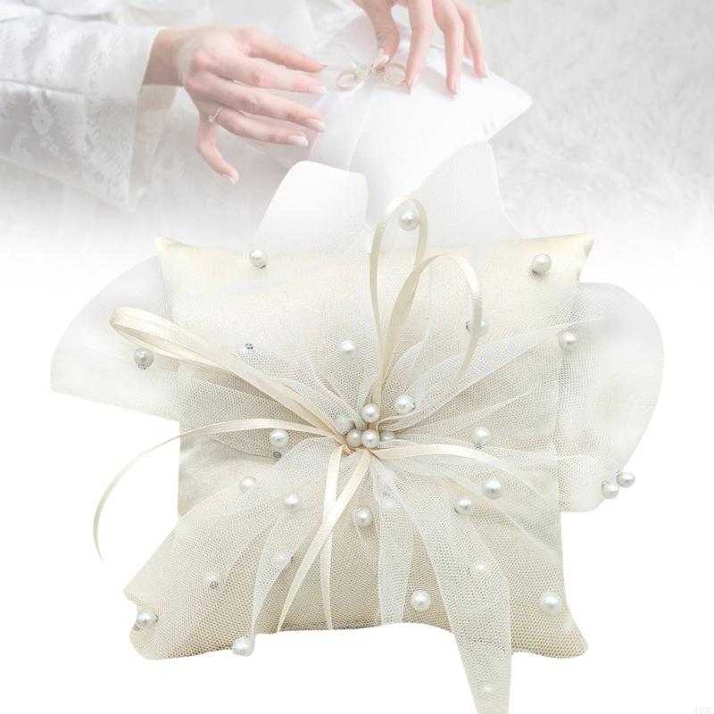 매혹적인 결혼식을 위한 수제 쿠션 화이트 링 무기명 베 - Ring Bearer Pillow 리뷰 및 가격
