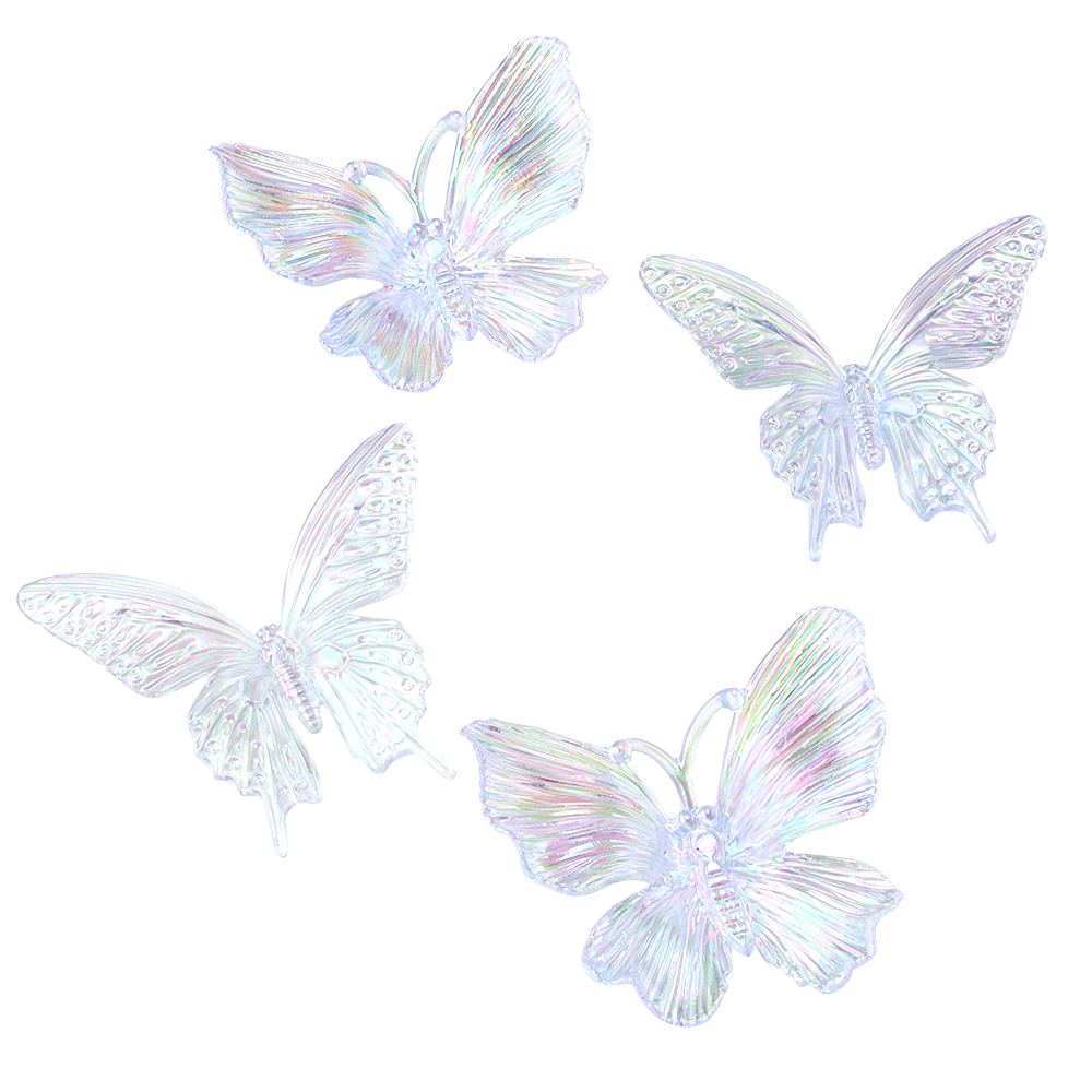 5pcs 아크릴 나비 그라디언트 색상 투명 장식품 DI - Wedding Decoration Supply 리뷰 및 가격
