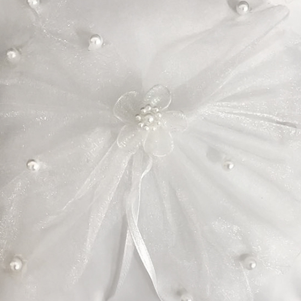 웨딩 반지 쿠션, 신부용 부드러운 꽃과 진주 리본 장식 - Ring Bearer Pillow 리뷰 및 가격