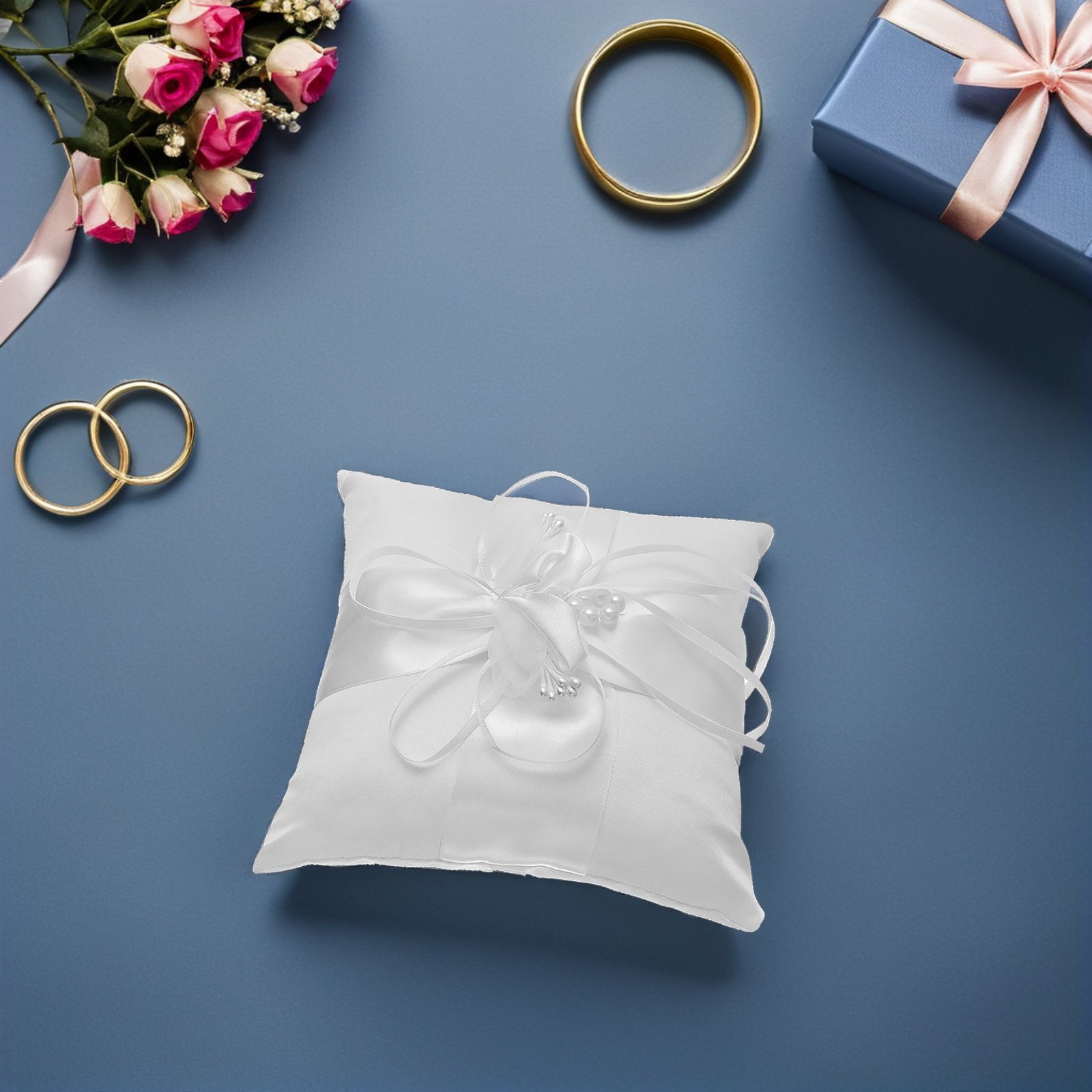 진주 꽃 웨딩 링 쿠션 15x15cm 링 베어러 베개  - Ring Bearer Pillow 리뷰 및 가격