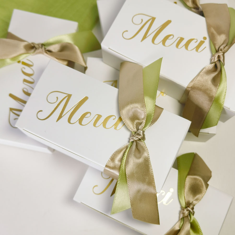 MERCI 활 리본이 달린 작은 선물 상자, 종이 사탕 - Wedding Supply Business 리뷰 및 가격