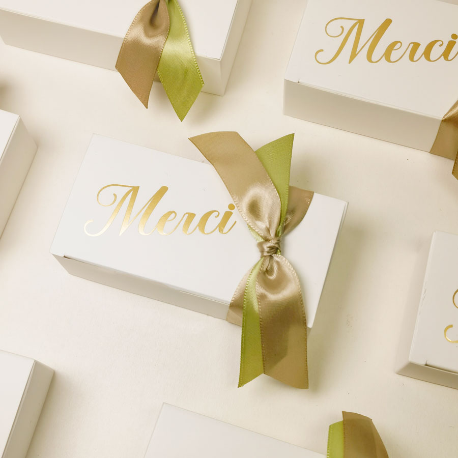 MERCI 활 리본이 달린 작은 선물 상자, 종이 사탕 - Wedding Supply Business 리뷰 및 가격