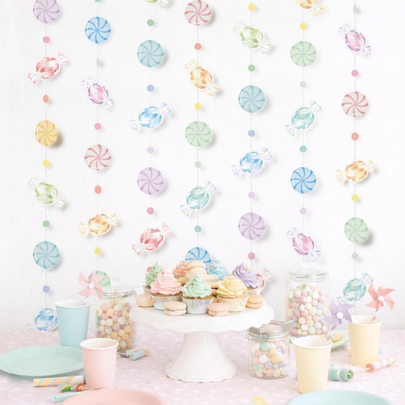 캔디랜드 파티 장식 캔디 가랜드 롤리팝 행잉 캔디 종이 - Wedding/Event Supply Store 리뷰 및 가격