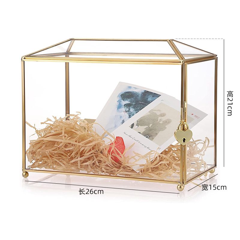 북유럽 스타일 웨딩 카드 박스 골드 글라스 소원함 생일 - Wedding Card Box 리뷰 및 가격