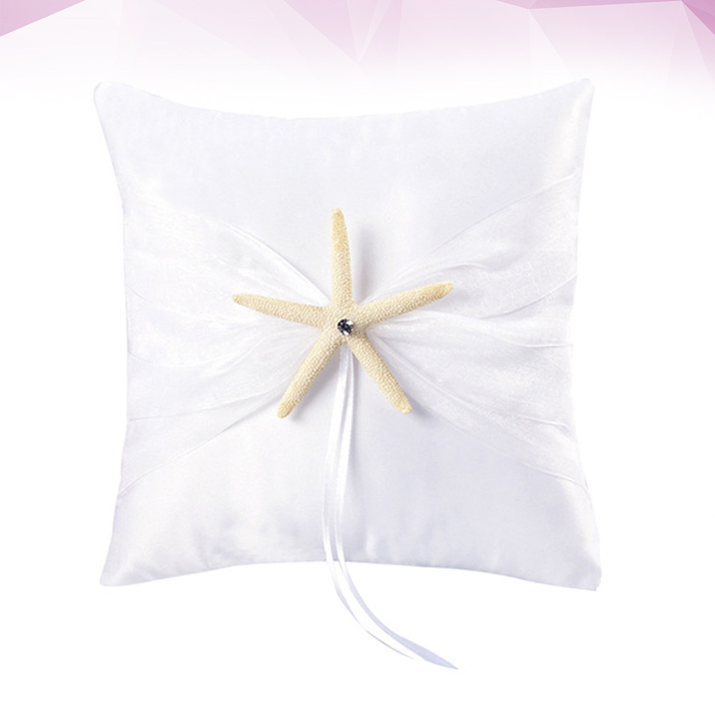 로맨틱한 불가사리 모양의 웨딩 링 베개, 바다 테마의  - Ring Bearer Pillow 리뷰 및 가격