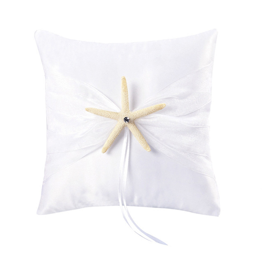 로맨틱한 불가사리 모양의 웨딩 링 베개, 바다 테마의  - Ring Bearer Pillow 리뷰 및 가격